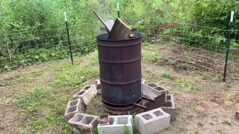 55 Gallon Drum Fire Barrel My Off Grid Trash Can