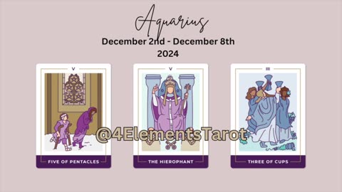 Aquarius: Self Reflection, Spiritual Growth & Community Growth - Dec 2nd-8th Tarot Reading