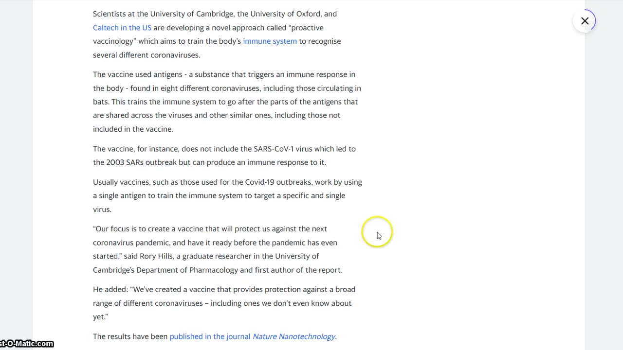 A vaccination for Everything