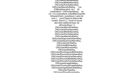 Swift grab quotMy Cardquot CNContact