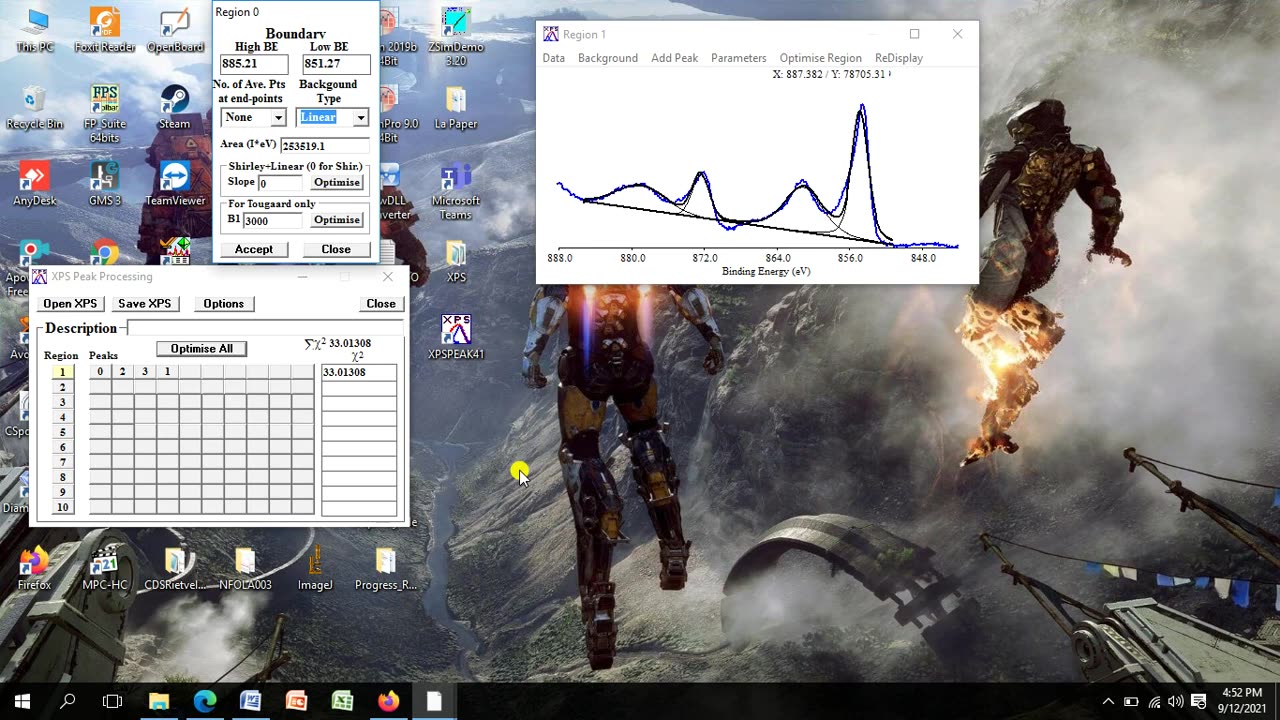 How to download XPS Peak 41 Software and deconvolute the XPS Spectrum