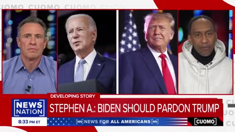 Chris Cuomo and Stephen A Smith urge Biden to pardon Trump