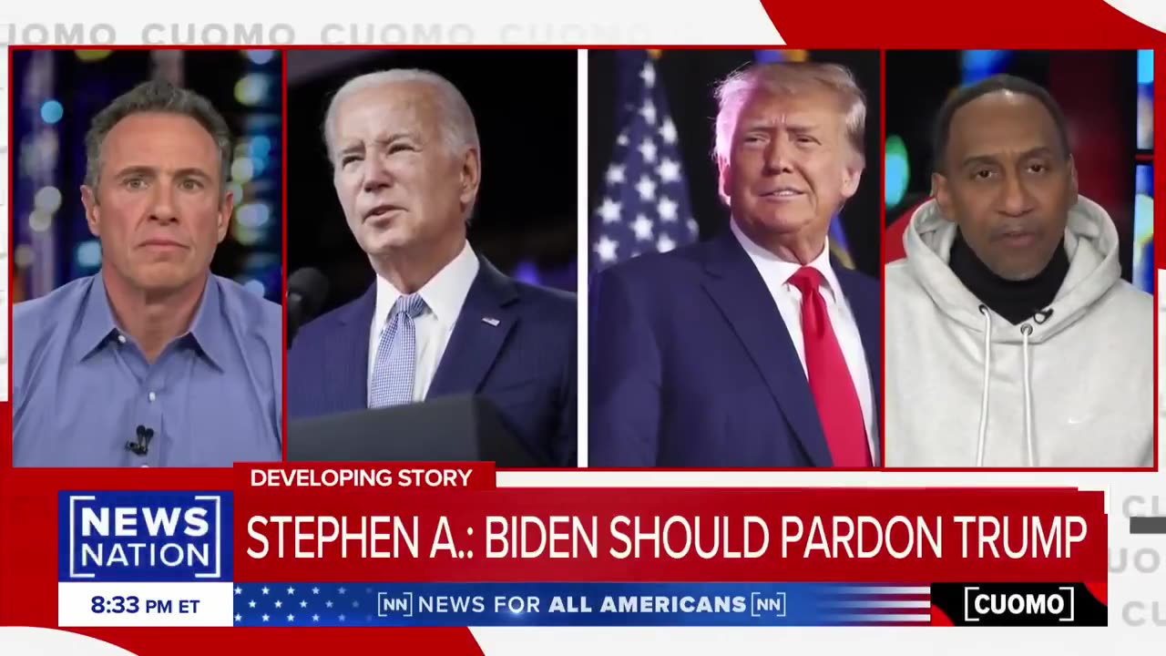 Chris Cuomo and Stephen A Smith urge Biden to pardon Trump