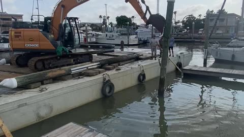 Pilings being removed!