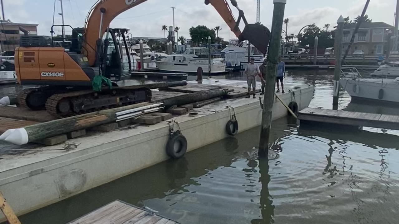 Pilings being removed!