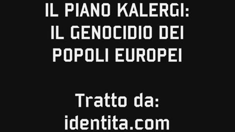 Il piano Kalergi