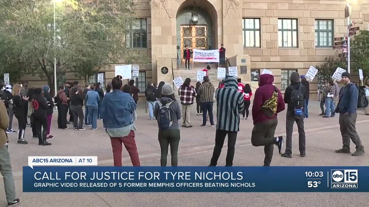 Phoenix residents peacefully assemble to mourn Tyre Nichols' passing