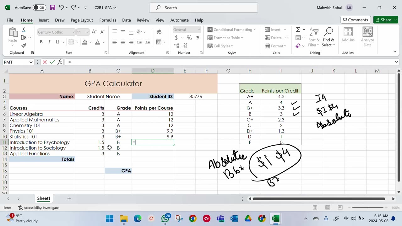 Excel -Chapter 02 Review 01 -