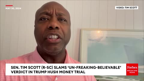 'D.A. Bragg, Hear Me Clearly...' Tim Scott Reacts To Trump Hush Money Trial Verdict