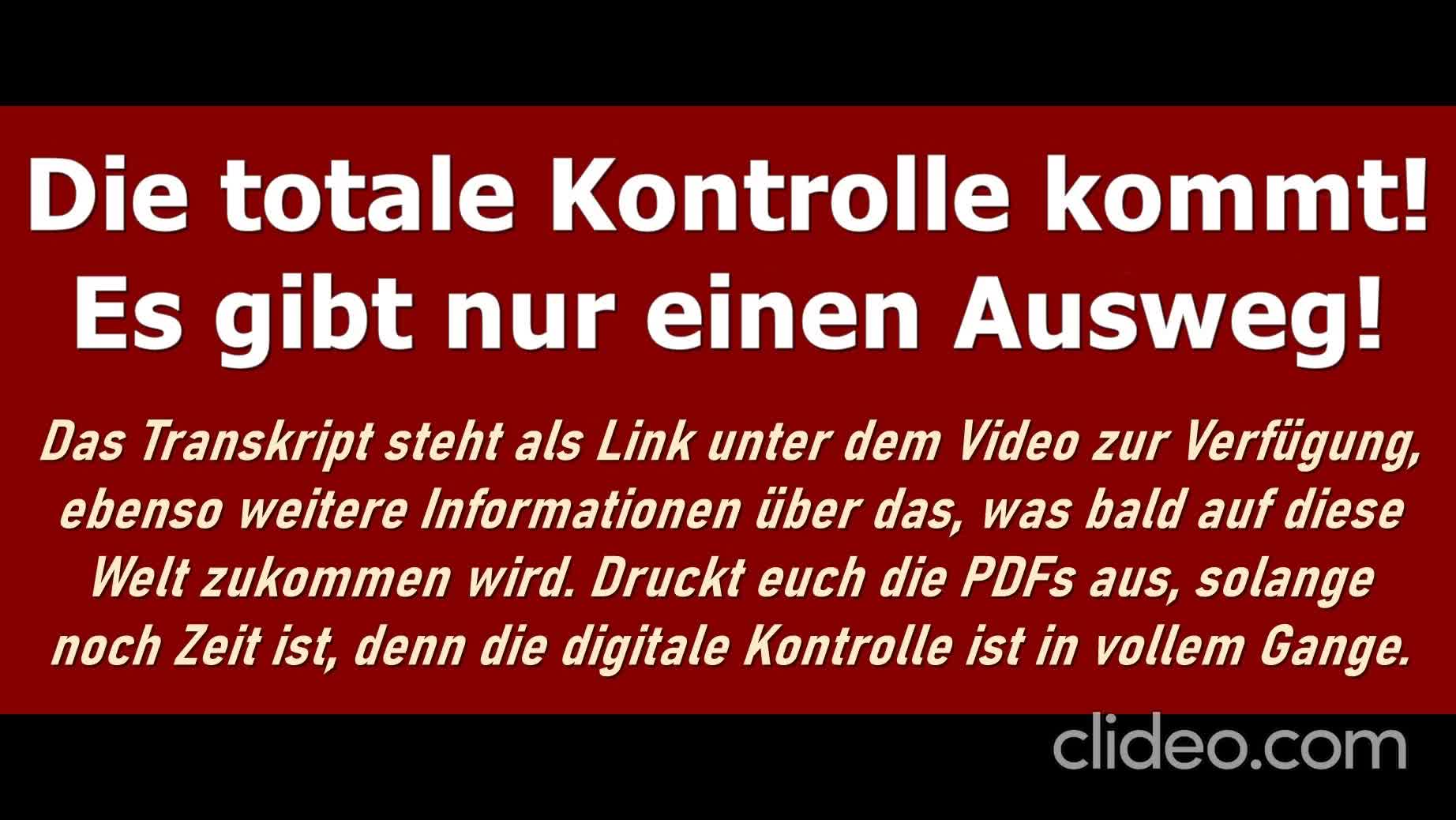 Die totale Kontrolle kommt! Und es gibt nur einen Ausweg.