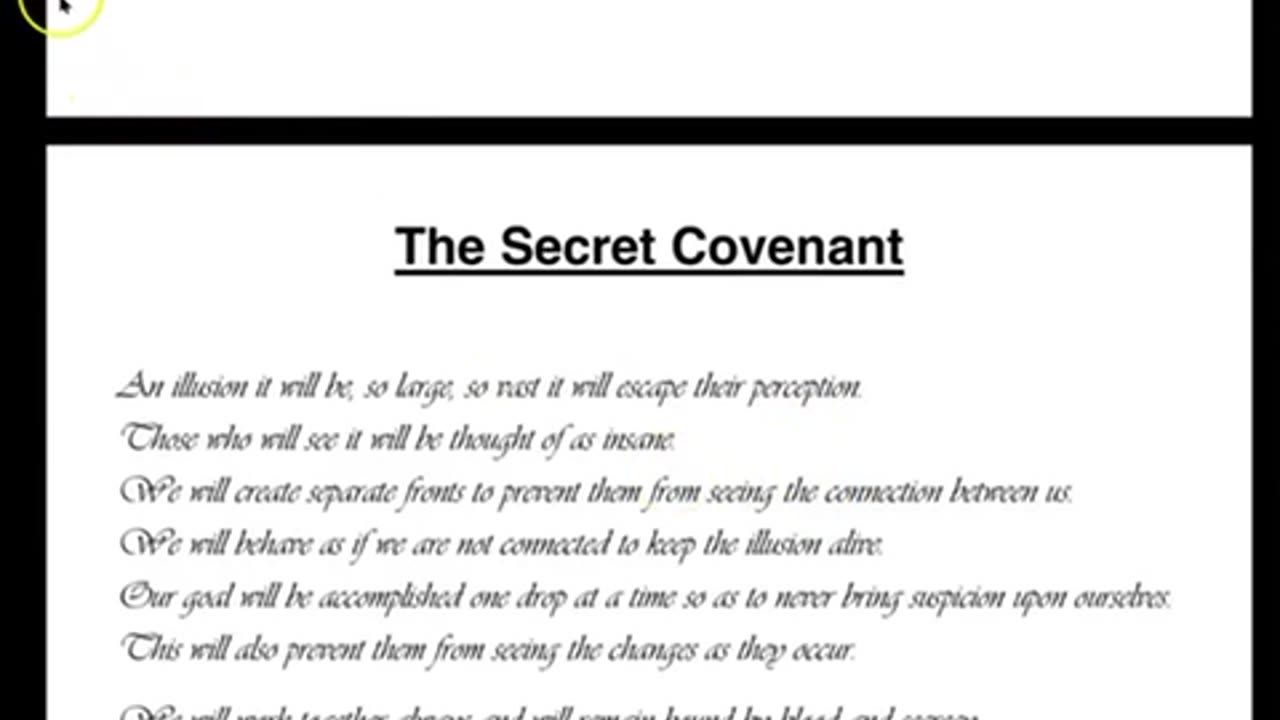 The Secret Covenant From 1920's You Must Never Ever Know