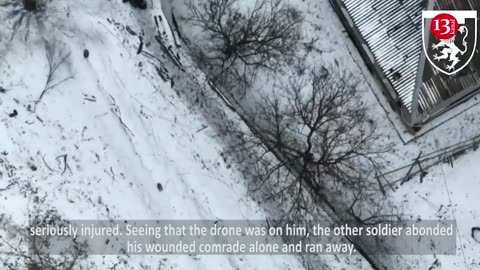 Russian soldier’s “love” for his fellow - Seeing the drone, he abandons the wounded soldier