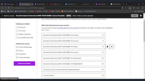 Title: Interviews/Texterviews With Your Name (The Udemy Course Creation) #3