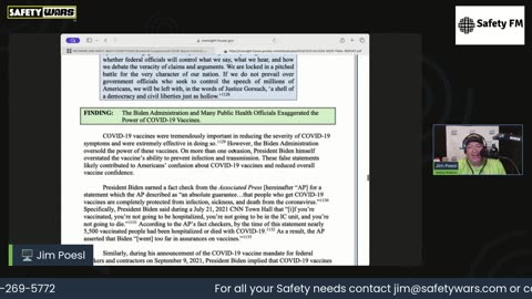 Safety Wars Live 12-2-2024 Congressional Report on the Covid-19 Pandemic