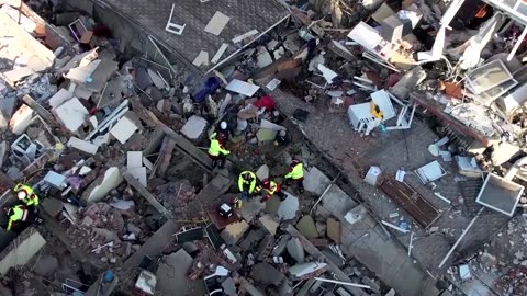 Drone view of destruction in quake-hit Kirikhan