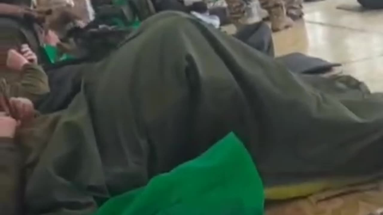 Ukrainian Soldiers using a kindergarten as a barracks near the frontlines