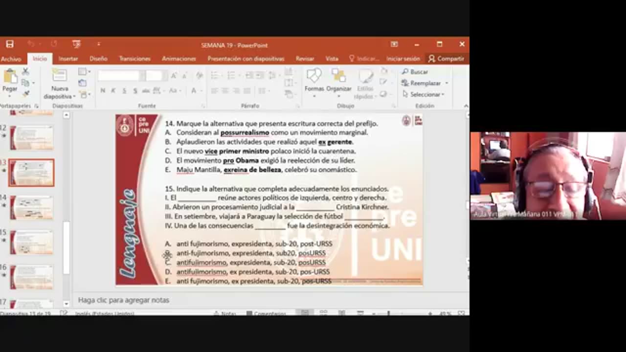 CEPRE UNI 2021 - 2 | SEMANA 20 | LENGUAJE