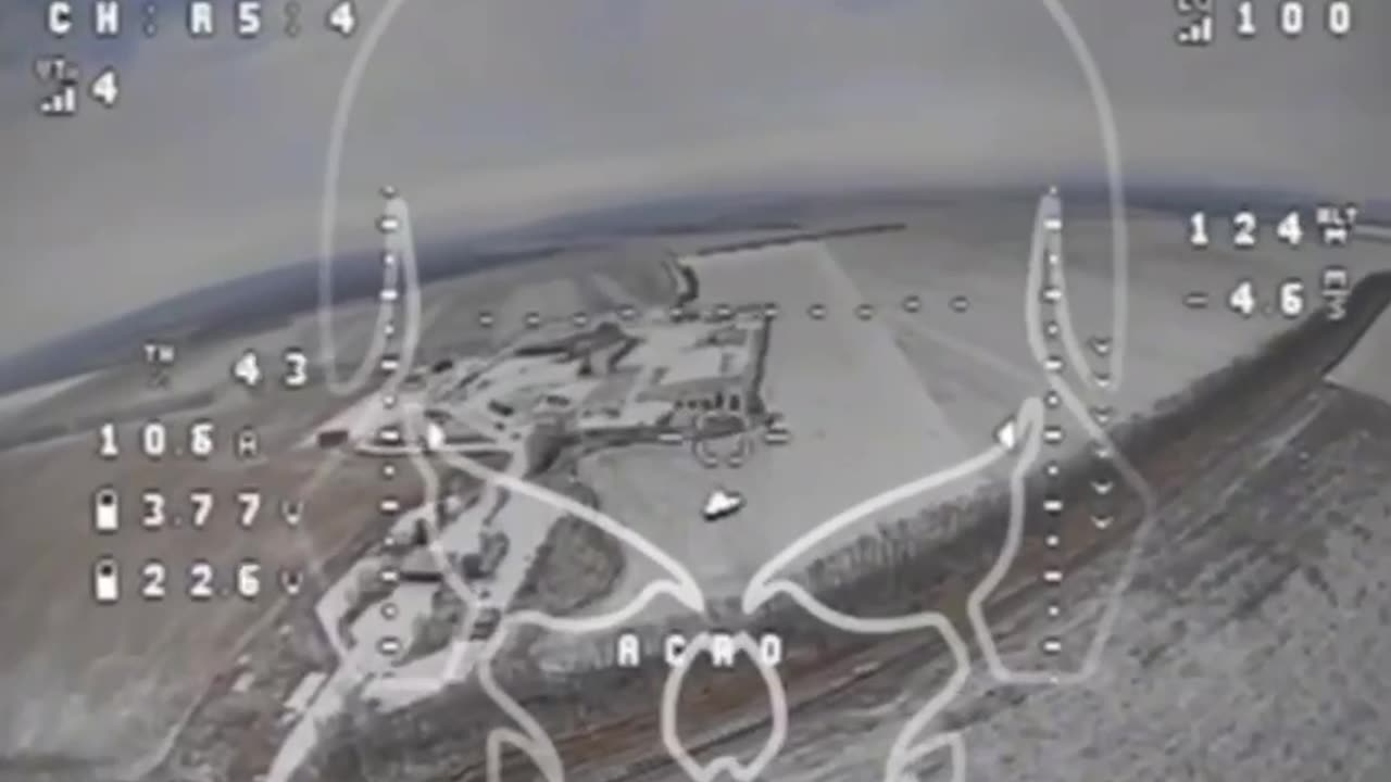 Ukrainian kamikaze drone strikes a Russian autonomous technical observation post