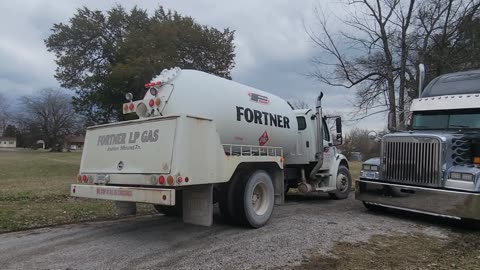 PROPANE TRUCK FILLS UP OUR TANK!