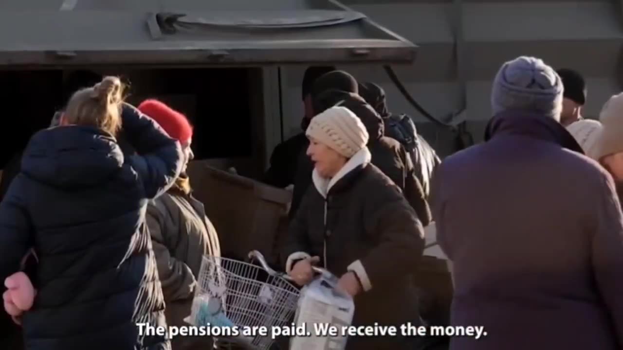 Russian organizations delivered food to the civilians living near the frontline