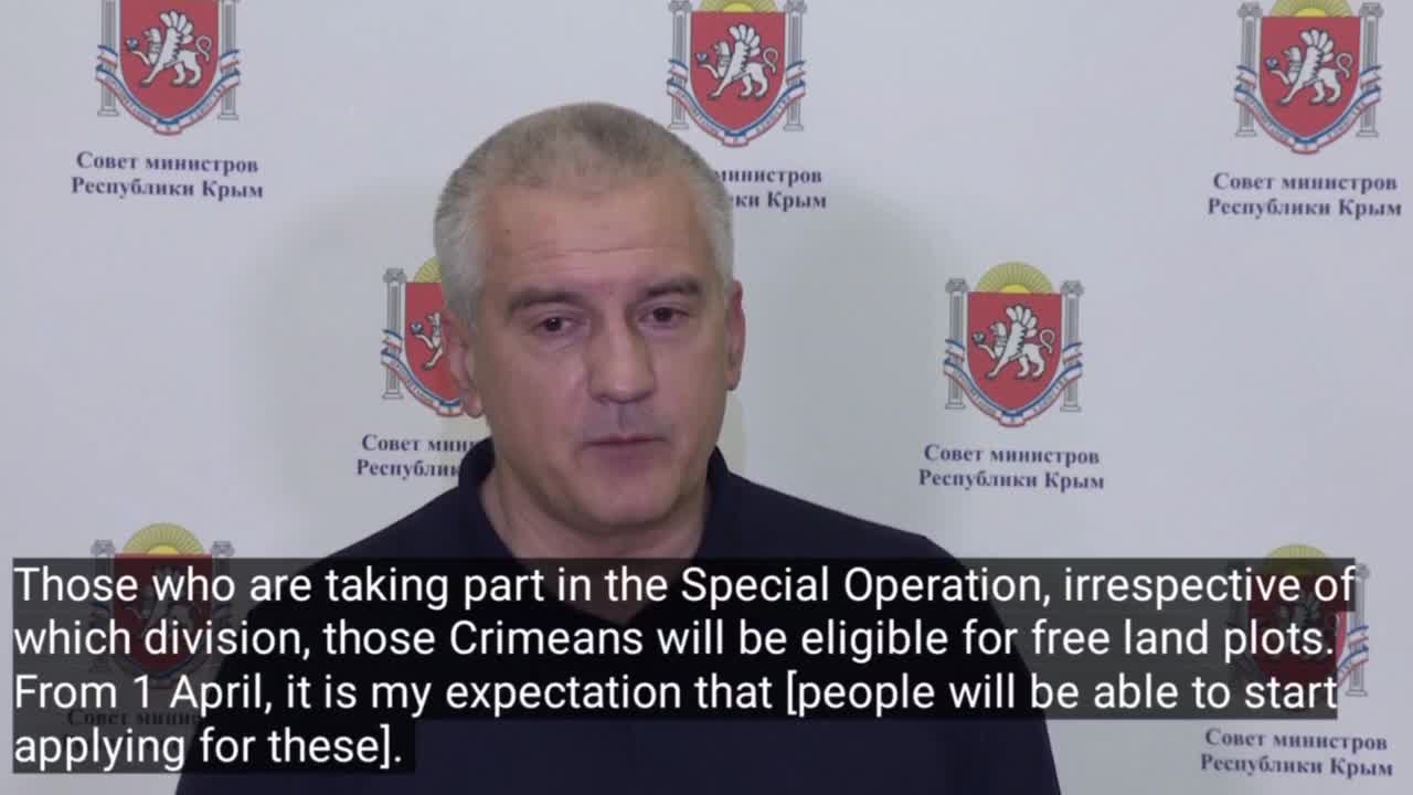 Free land for who is taking part in the Special Operation of Russia