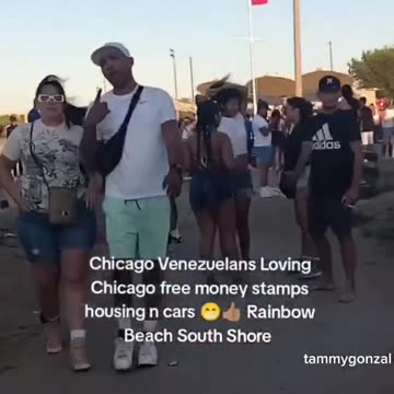 Illegal Venezuelan Migrants Taking Over Rainbow Beach in Chicago