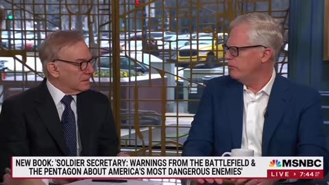 SecDef Chris Miller crossed enemy lines this morning and destroyed the hosts of Morning Joe