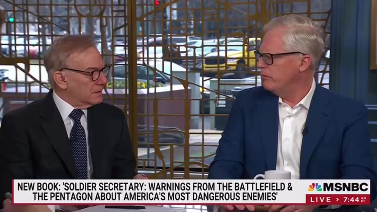 SecDef Chris Miller crossed enemy lines this morning and destroyed the hosts of Morning Joe