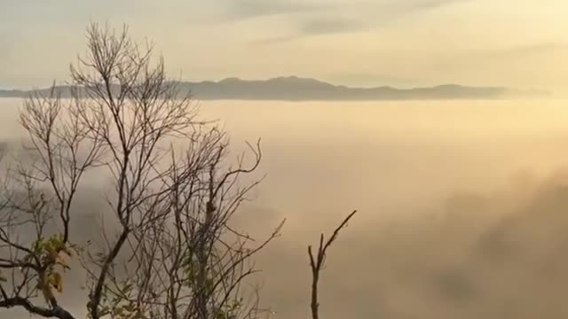 Sunrise from the top of Mount Aimas, Sorong, West Papua