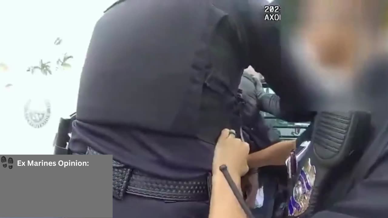 Cop vs Cop. Female police officer GRABBED AROUND THE THROAT by a fellow police officer....INSANE