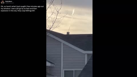 Jet Shoots Down Object Over Montana.