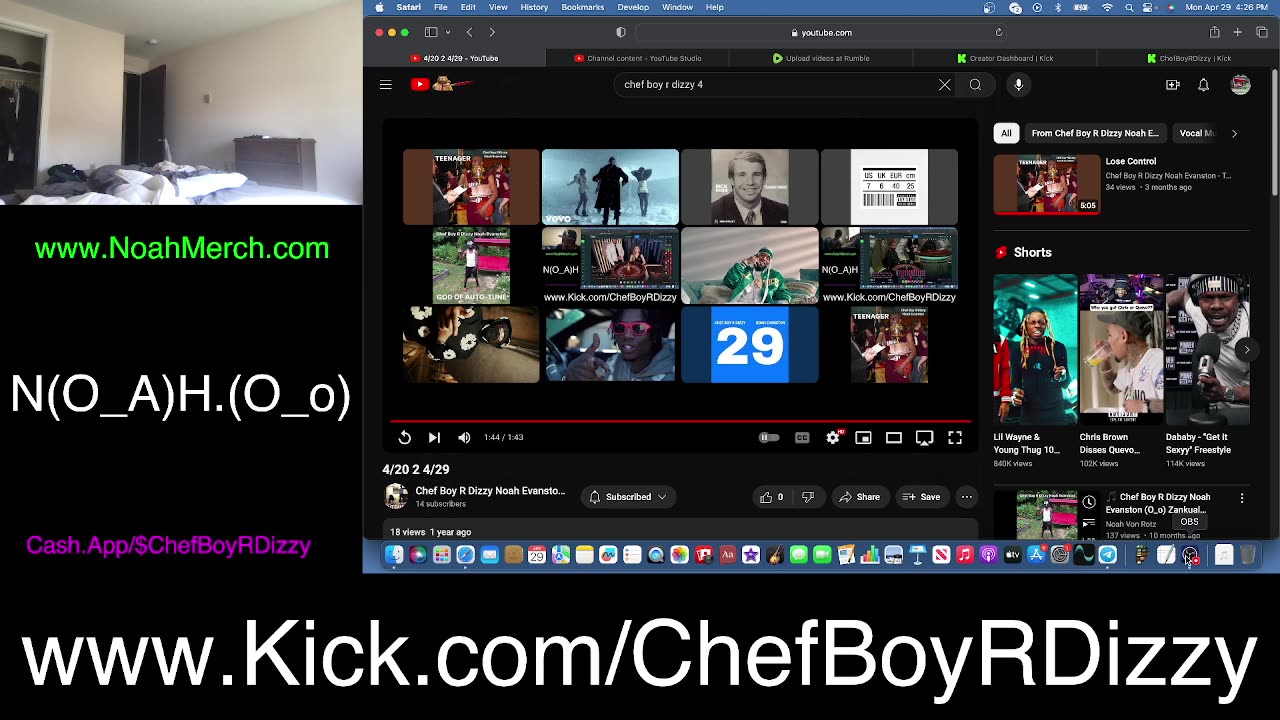 Chef Boy R Dizzy VLOG: @KickStreaming (O_o) #April #29 #2024 (O_o) www.Kick.com/ChefBoyRDizzy