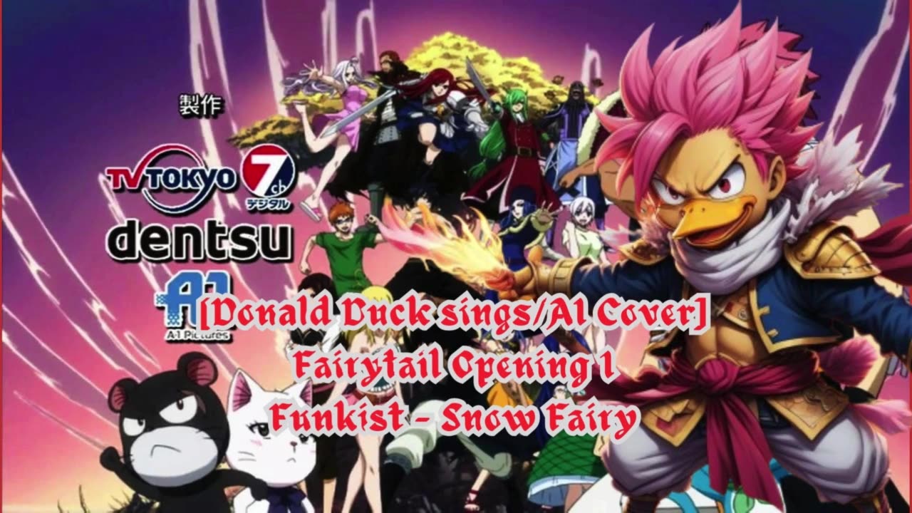 [Donald Duck sings/AI Cover] Fairy tail Opening 1 Funkist - Snow Fairy