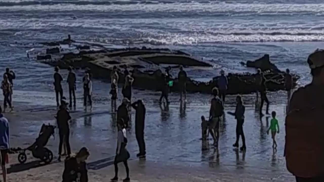 S.S. Monte Carlo Shipwreck at Coronado, California.