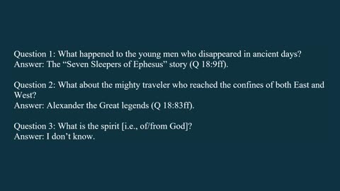 Questioning Muhammad