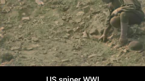 US sniper WWI concealment tactical #Colourized footage 🇺🇸 🎯 🎥