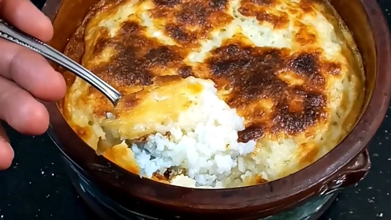 Rice with milk in the oven