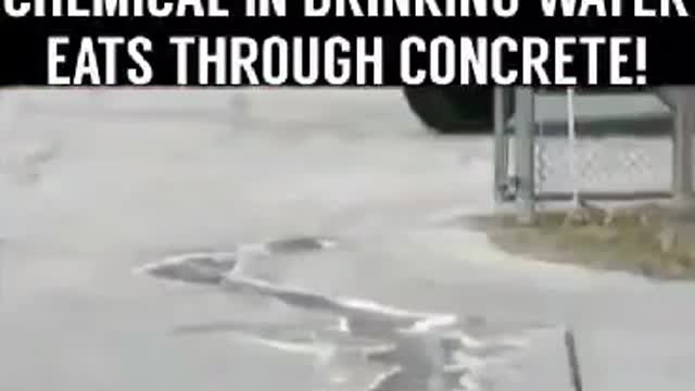 Fluoride leak eating through concrete but hey lets put it in the drinking water.