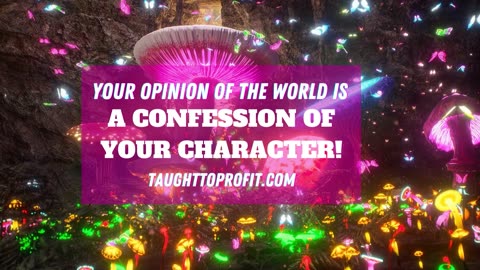 Your Opinion Of The World Is A Confession Of Your Character