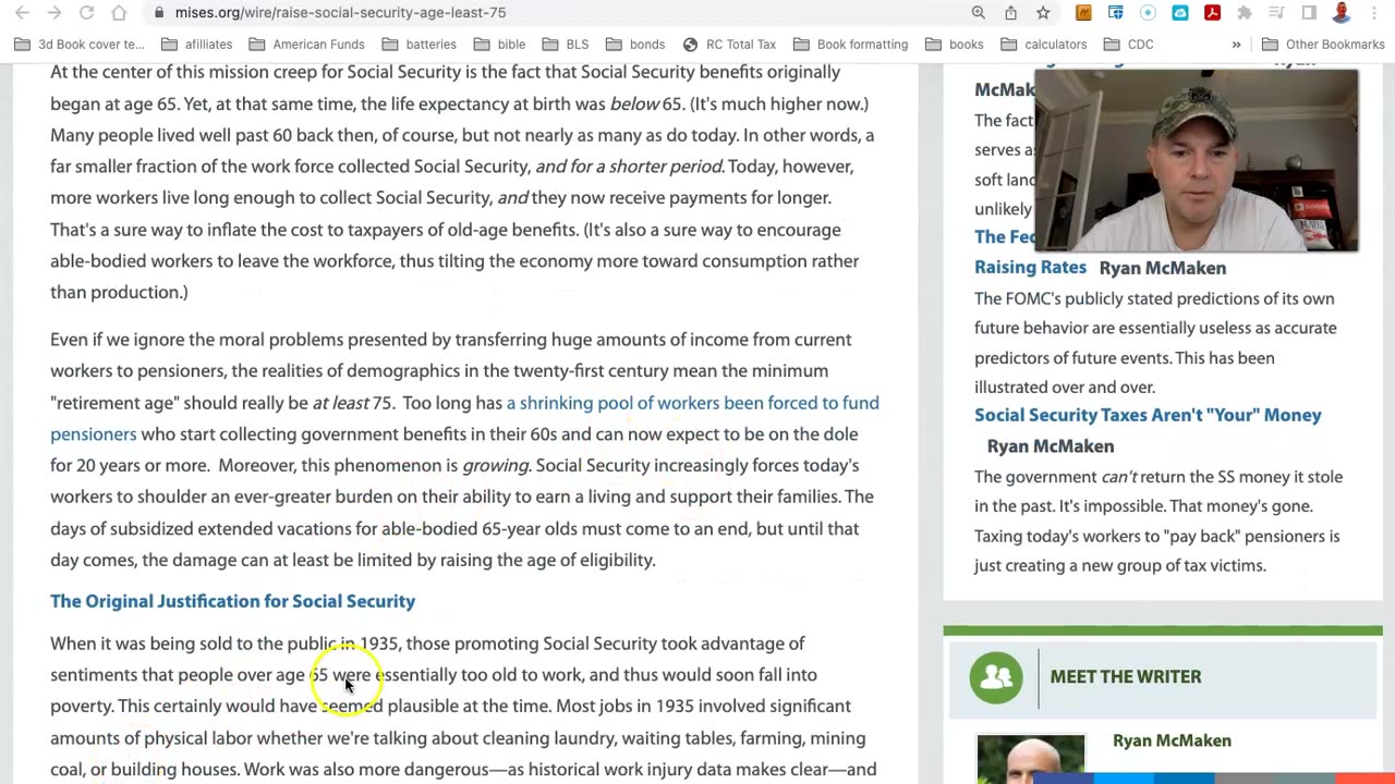 Raise the Social Security Age to 75 (or Later) -You Have to Be an Elitist