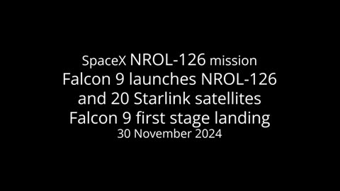 SpaceX Launches NROL-126 Mission, 20 Starlink Satellites