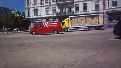 Utsikt från Stadsparken mot Trädgårdsgatan-Järnvägsgatan, Helsingborg 4 Juni 2013