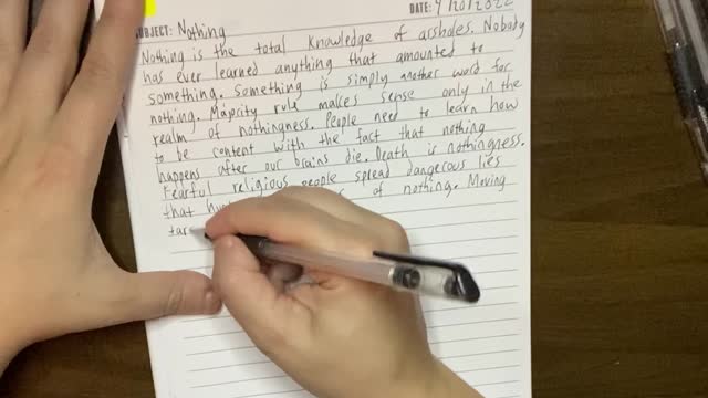 Page 17 of BOOK TWO - SUBJECTS OF LIFE being written