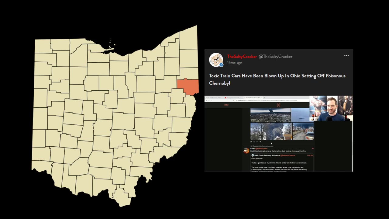Salty Cracker: Train Cars Have Been Blown Up In East Palestine, OH Setting Off Poisonous Chernobyl