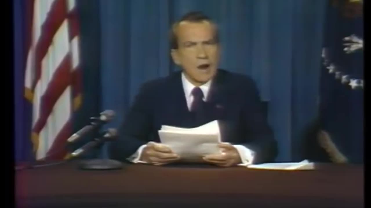 8-8-1974 - Nixon Before Resignation And Full Speech