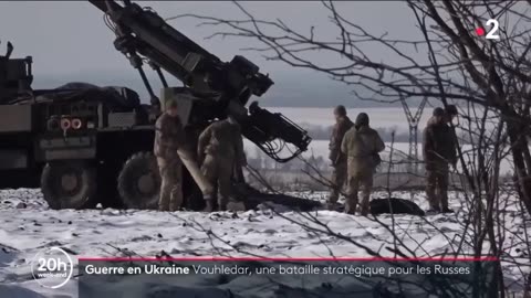 Ukrainians Firing Caesar Artillery Piece