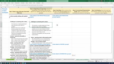 Excel Tool Tutorial #6 Thematic Analysis