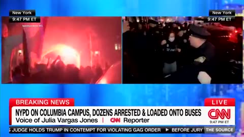 CNN last night about NYPD on Columbia's Campus