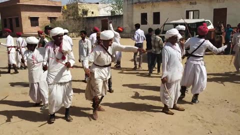 Rajasthani old man dance like a young man