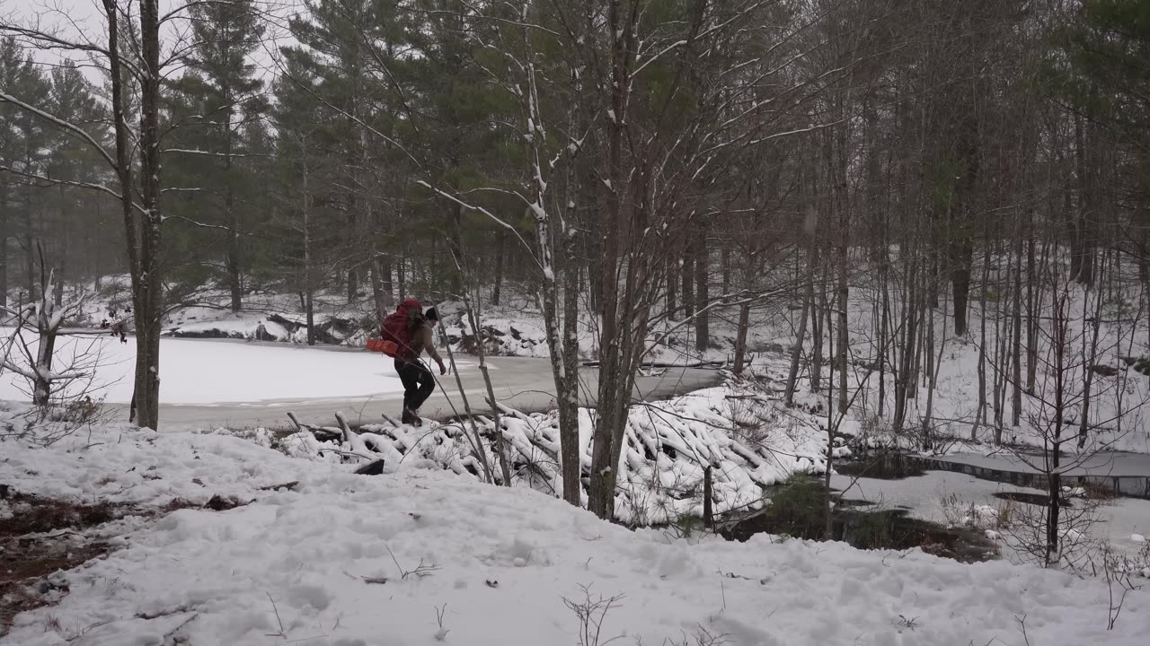 Solo Winter Camping in the Snow